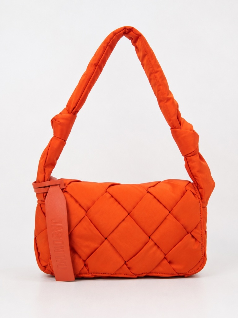 Jason Wu Dylan Lattice Shoulder Bag Orange Nylon – Foldover Design NWT $138 MSRP